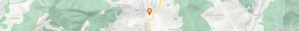 Kartendarstellung des Standorts für Pegasus Apotheke in 4843 Ampflwang